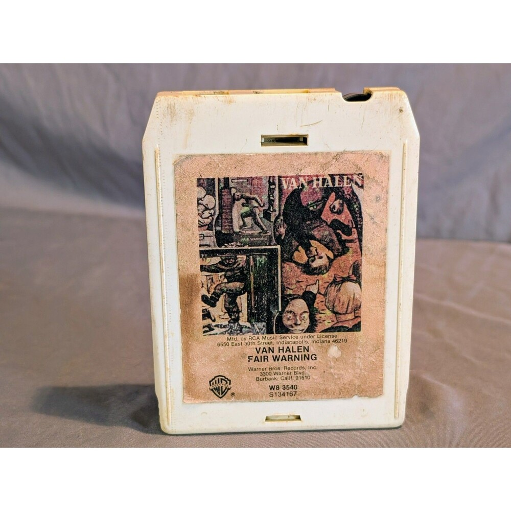 1981 Van Halen Fair Warning  8 Track Cartridge tape White W8 3540